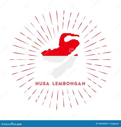 Nusa Lembongan Sunburst Badge Vector Illustratie Illustration Of