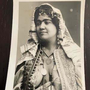 North Africa Nude Harem Arab Egyptian Girl Ethnic Real Photo Vintage