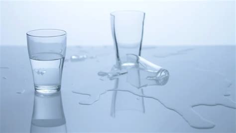 Broken Glass With Water Stock Footage Video Shutterstock