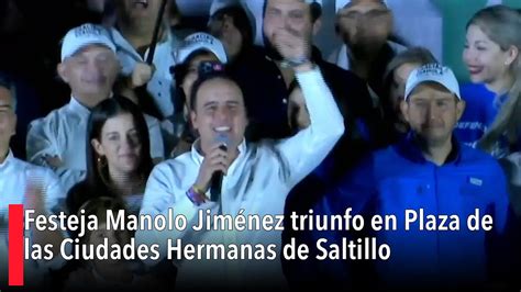 Festeja Manolo Jiménez triunfo en Plaza de las Ciudades Hermanas de