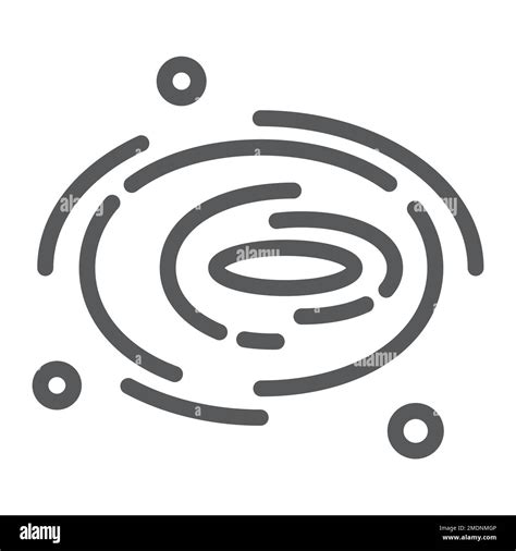 Black Hole Line Icon Cosmos And Space Galaxy Sign Vector Graphics A