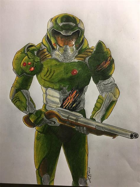 Doomguy by MoodyBeatleGirl on DeviantArt