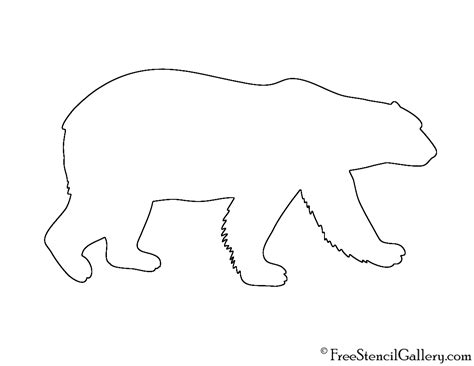 Polar Bear Silhouette Stencil | Free Stencil Gallery