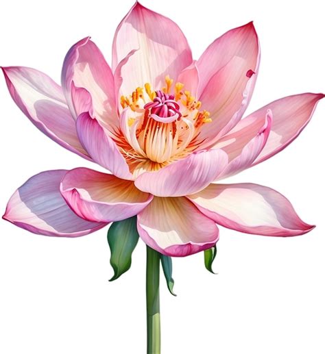 Premium Psd Watercolor Painting Of Brahma Kamal Saussurea Obvallata