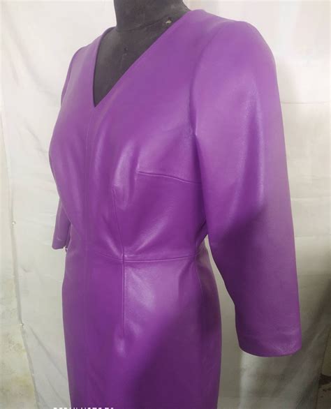 Handmade Women S Lamb Skin Leather Celebrity Dress Etsy