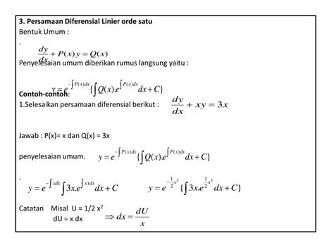 Contoh Soal Persamaan Diferensial Eksak