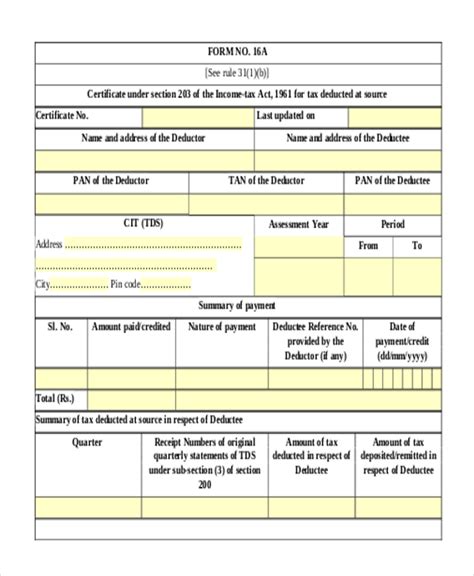 Free 22 Sample Tax Forms In Pdf Excel Ms Word