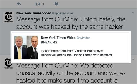 Hacked New York Times Twitter Account Warns Of Imminent Russian Missile