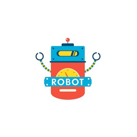 Roboter Logo Premium Vektor