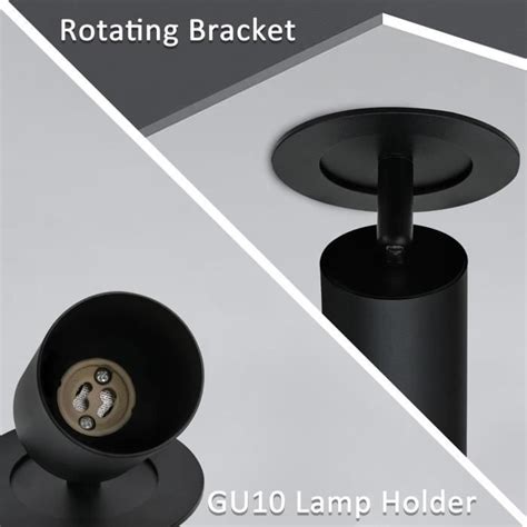 Spots De Plafond Orientable Pivotant Plafonnier Led Spot Noir Avec