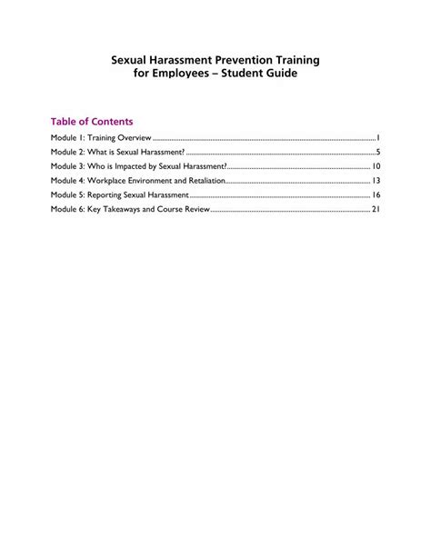 Pdf Sexual Harassment Prevention Training For Employees Doas Ga