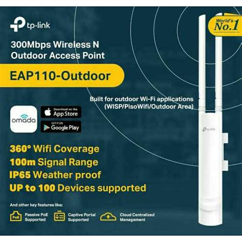 Jual Penambah Sinyal Wifi Outdoor Tplink Eap110 Plus Setting Cocok Utk