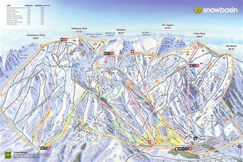 Full size piste map for Snowbasin