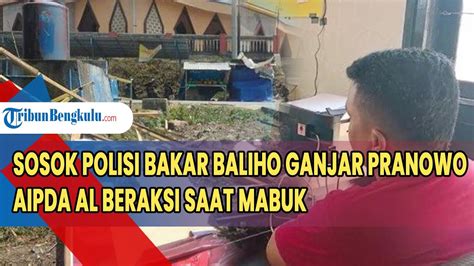 Sosok Polisi Yang Bakar Baliho Ganjar Pranowo AIPDA AL Beraksi Saat