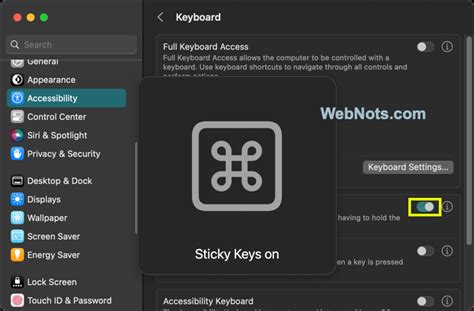 How to Use Sticky Keys in Mac? (Explained with Examples) – WebNots