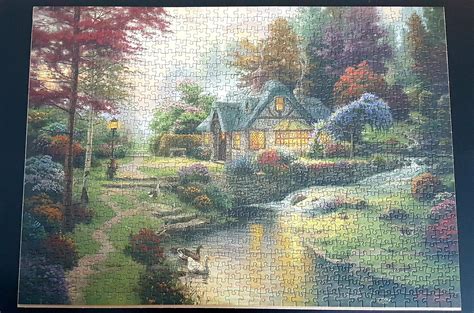 Pcs Stillwater Cottage By Thomas Kinkade Schmidt R Jigsawpuzzles