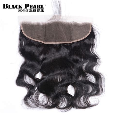 Black Pearl Lace Frontal Closure Peruvian Body Wave 13x4 Frontal 100