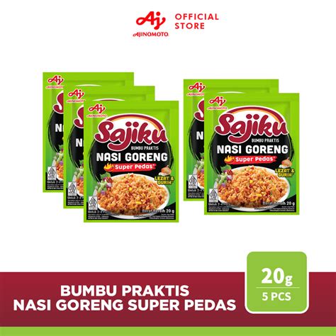 Jual SAJIKU Bumbu Praktis Nasi Goreng Super Pedas 20gr 5 Pcs