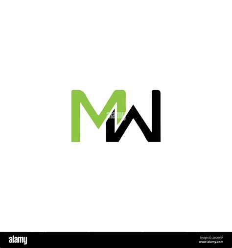 Initial Letter Mw Logo Or Wm Logo Vector Design Template Stock Vector