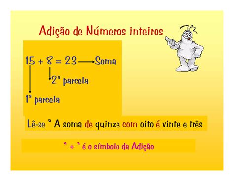 Adição Com Número Inteiro - Adição de números inteiros | PDF