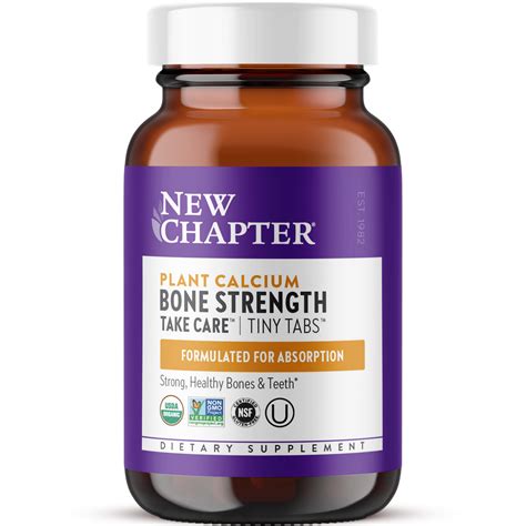 Bone Strength Tiny Tabs | Calcium, Magnesium, D3, K2 | New Chapter