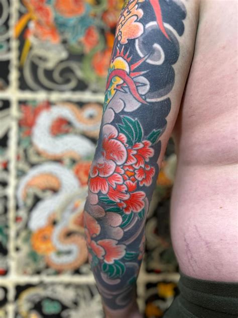 My sleeve by Kiku Punk, Invisible NYC : r/irezumi