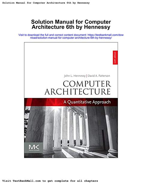 Solution Manual For Computer Architecture Th By Hennessy By Wanda