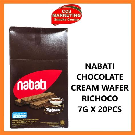 Ccs Nabati Chocolate Wafer Richoco 7g X 20pcs Shopee Malaysia