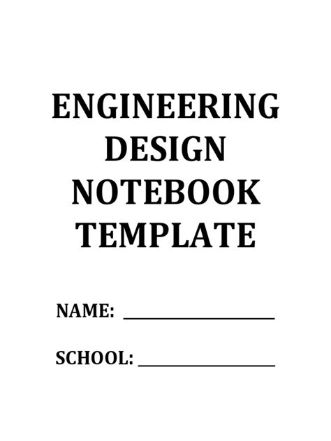 MESA's Engineering Notebook Template | PDF | Design | Prototype