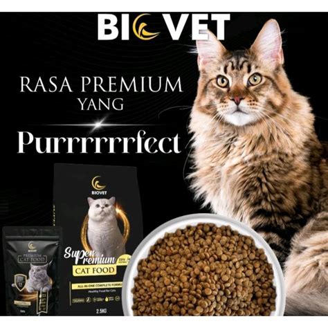 Biovet Super Premium Cat Food Makanan Kucing Sihat Gemuk Shopee Malaysia