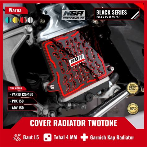 Jual Nsa Cover Radiator Two Tone Black Series Tutup Radiator Vario Nmax