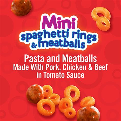 Chef Boyardee Mini Spaghetti Rings And Meatballs 75 Oz Microwavable