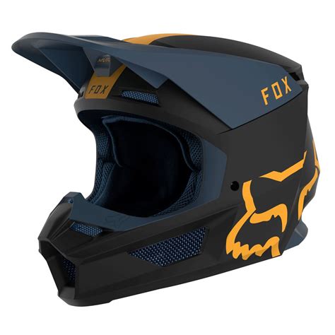 Casco De Motocross Fox V1 MATA NAVY YELLOW 2019 Cascos Off Road