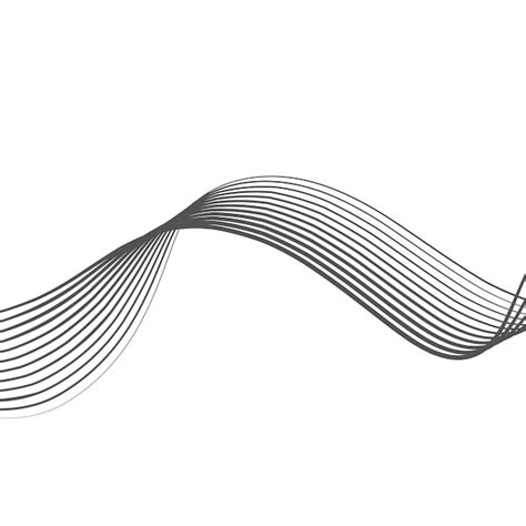 추상 파 요소 벡터 라인 아트 파도 배경 디자인 프리미엄 벡터