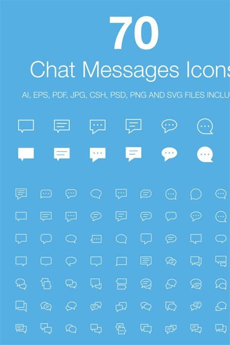 70 Chat Messages Icons – MasterBundles