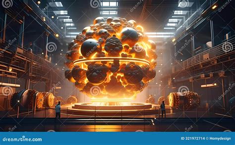 Illustration of Atomic Level Representation of the Nuclear Fusion ...