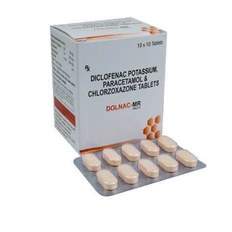 Diclofenac 50mgparacetamol 325mg And Chlorzoxazone 250mg Tablets At Rs