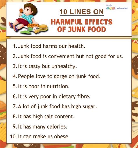 Essay On Harmful Effects Of Junk Food In English For Classes 1 2 3