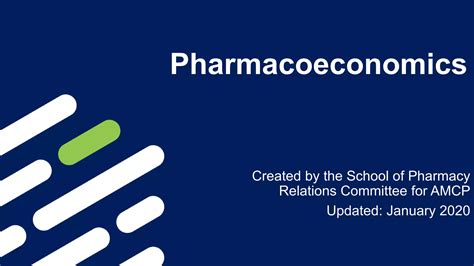 Pharmacoeconomics 2020 New Pptx