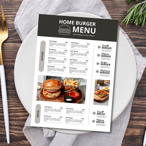 Restaurant Menu Menu Template Price List Minimalist Menu Canva ...