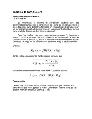 Teoria de Convolución PDF Descarga Gratuita