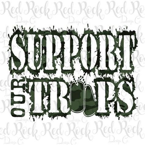 Support Our Troops Camo Etsy