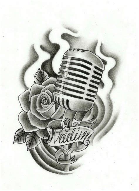 15 Unique Microphone Tattoo Designs Microphone Tattoo Music Tattoo Designs Music Notes Tattoo