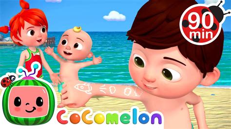Sunscreen Shapes at the Beach | CoComelon | Nursery Rhymes for Babies ...