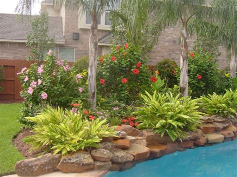 Houston Landscapes Backyard Pool Landscaping Landscaping Around Pool