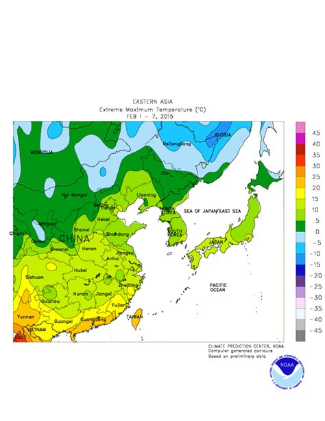 Climate Map Of East Asia - Cities And Towns Map