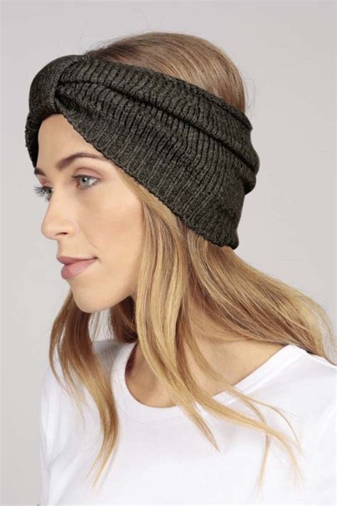 Cashmere Headband In Charcoal Grey Italy In Cashmere UK