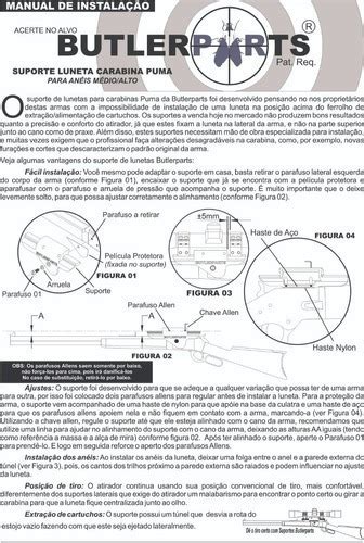 Suporte Luneta Butlerparts Para Carabina Puma Preto Frete grátis