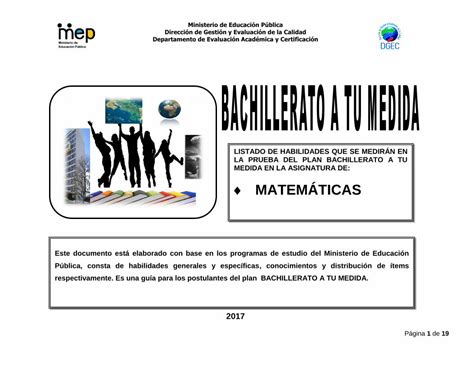 PDF MATEMÁTICAS mep go cr PDF fileMinisterio de Educación Pública