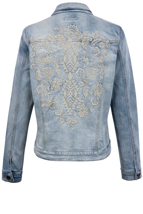 Stetson Womens Floral Denim Jacket Cowgirl Delight